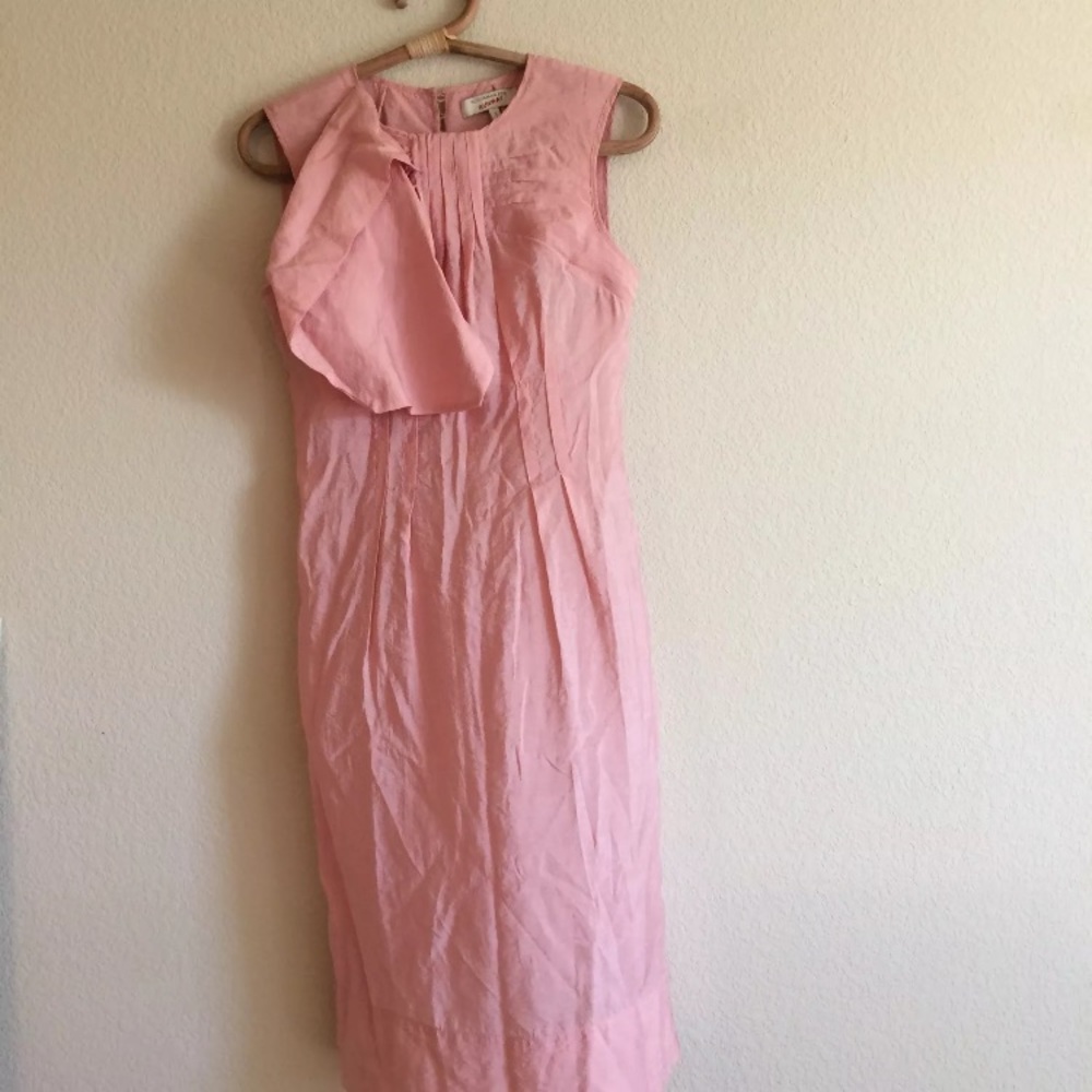 BCBGMAXAZRIA RUNWAY Pale Pink Silk Dress 0